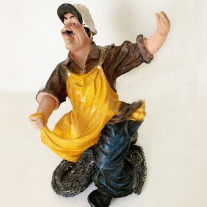Decorative Collectable Fisherman Sculpture Figurin